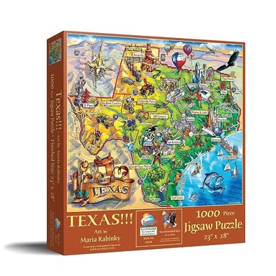 SUNSOUT INC - Texas - 1000 pc Jigsaw Puzzle by Artist: Maria Rabinky - Finished Size 23" x 28" - MPN# 20516
