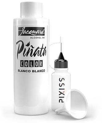 Pinata Blanco Alcohol Ink 4-Ounce, Pixiss 20ml Needle Tip Applicator Bottle and Funnel, Bundle for Yupo and Resin