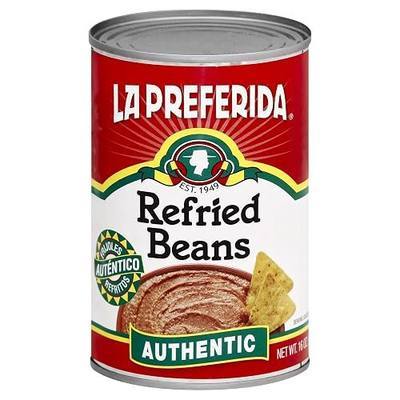 La Preferida Authentic Refried Pinto Beans – Homemade taste of traditional creamy frijoles refritos. 4 simple ingredient, 16 oz (Pack of 6)