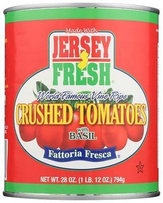 Jersey Fresh, Tomato Crushed With Basil, 28 Ounce