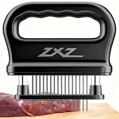 ZXZ Meat Tenderizer, 48 Stainless Steel Sharp Needle Blade, Heavy Duty Cooking Tool for Tenderizing Beef, Turkey, Chicken, Steak, Veal, Pork, Fish.