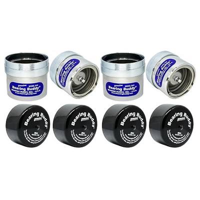 Bearing Buddy 2441 - USA-Made Chrome Plated Wheel Bearing Protectors with 23B Bra (2 Pairs) - Trailer Hub Dust Cap Replacement for Boat Trailers & More - Only Fits Hubs with a 2.441” Inside Diameter
