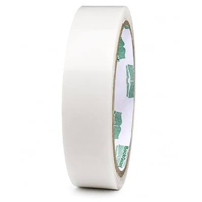 BookGuard Clear Book Repair Tape, 1 Inch x 15 Yards | Low-Glare Polyethylene Book Binding Tape for Spines, Hinges, Covers, and Pages. Made in USA