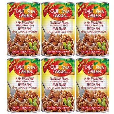 California Garden - Premium Fava Beans, Plain (6 Pack) 15.9oz x 6