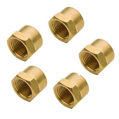 Vis Brass Pipe Fitting, Hex Head Cap, 3/4" NPT Female (Pack of 5)