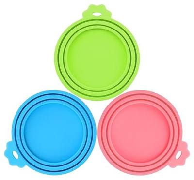 Pet Food Can Covers-Comtim 3 Pack Silicone Can Lids Caps for Dog Cat Wet Food,Universal Size Fit Most Standard Size Canned Dog and Cat Food