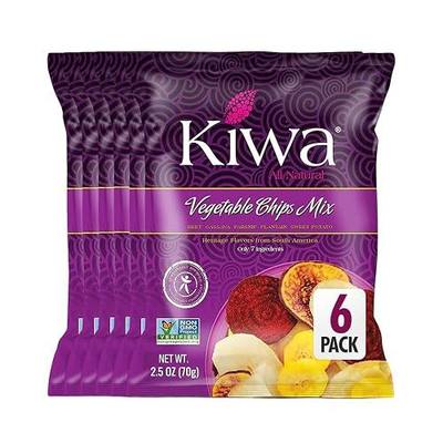 Kiwa - Vegetable Chips Mix Variety Pack - 2.5oz Bags (6 Count) | Contains Kettle-Cooked Chips; Gluten Free, Vegan, Kosher, Non-GMO, Natural, Flavor Variety, Crispy Texture