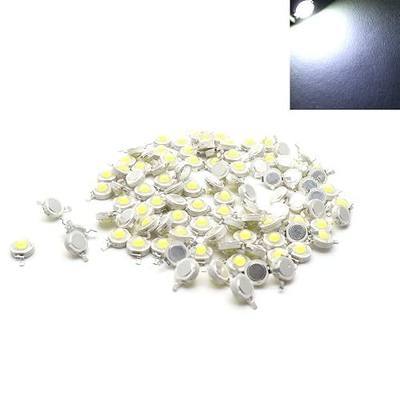 Xiaoyztan 100 Pcs LED Bead Chips DC 3.0-3.2V 280mA 1W Emitting Diodes LED Emitters Tiny LED Lamp Beads (White Light)