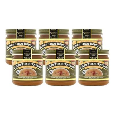 Better Than Bouillon Vegetarian No Chicken Base, Made with Seasoned Vegetables, Certified Vegan, Makes 9.5 Quarts of Broth, 38 Servings, 8 OZ Jar (Pack of 6)