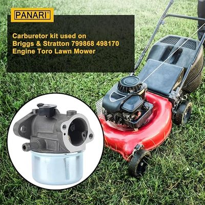 Panari 799868 Carburetor for Brigg and Stratton 625 6.5 HP 6150N 6150 650 6HP BS 498170 497314 14111 497586 498254 498966 498255 Engine Lawn Mower Parts with 491588s Air Filter Cleaner