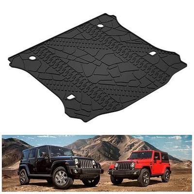 Kiwi Master Cargo Mat for 2007-2018 Jeep Wrangler JK | OEM Replacement 82213184, Custom Fit All Weather Rear Cargo Liner, Heavy Duty TPE Tray Trunk Mat, Black