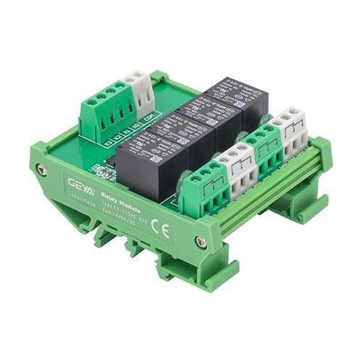 4 Channel Relay Module 1 SPDT DIN Rail Mount 12V DC/AC Interface Relay Module(FY-T734-12VACDC)