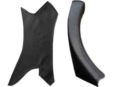 Door Handle Cover Compatible with BMW 3 Series E90 E91 - Black Door Handle Leather Cover for Right Passenger Door
