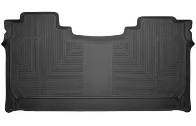 Husky Liners Weatherbeater Floor Mats | Fits 2019-2026 Dodge Ram 1500 Crew Cab with Factory Underseat Storage Box ONLY (Will NOT Fit Quad Cab)| 2nd Row, 1-pc Black - 14731