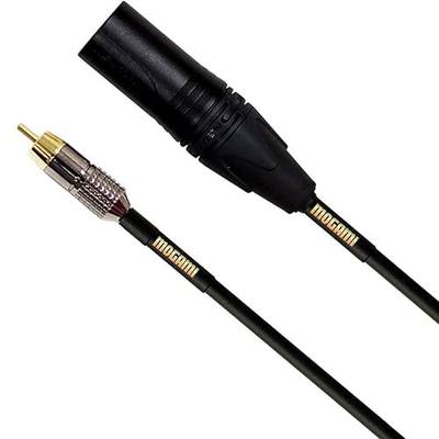 Mogami GOLD XLRM-RCA-03 Unbalanced Audio Adapter Cable, RCA Male Plug to XLR-Male, Gold Contacts, Straight Connectors, 3 Foot