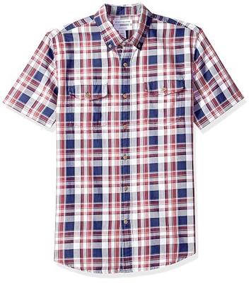 Amazon Essentials Men's Slim-fit Short-Sleeve Two-Pocket Twill Shirt