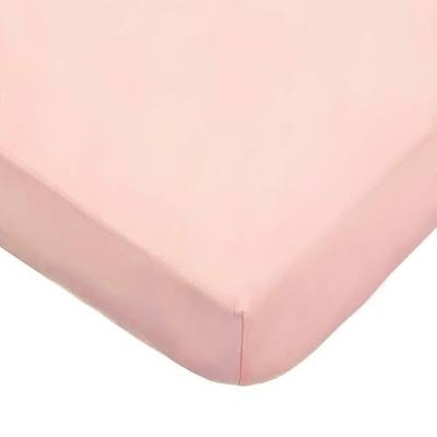 American Baby Company Cotton Fitted Pack and Play Sheet 39x27", Blush | 100% Natural Cotton Pack N Play Sheet for Playpen, Playard & Mini Crib Mattress - Soft & Breathable, Neutral for Boys & Girls