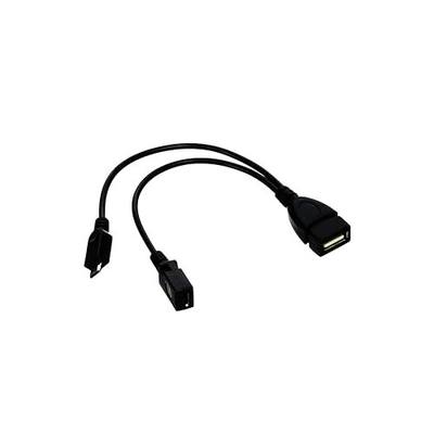 Micro USB Host OTG Cable with Micro USB Power for Samsung S7 Edge, S6 Edge, S5, S4 & Nexus 10 9 7 4 Player + All Others 2 Pack