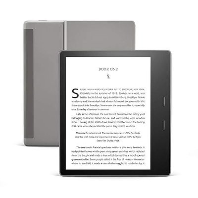 Kindle Oasis – With 7” display and page turn buttons