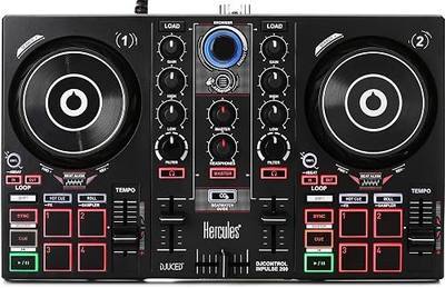 Hercules DJControl Inpulse 200 – DJ controller with USB, ideal for beginners learning to mix - 2 tracks with 8 pads and sound card - Software and tutorials included