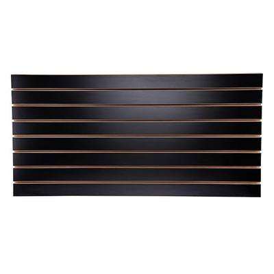 SSWBasics 4 ft x 2 ft Horizontal Black Slatwall Panels for Wall (24"H x 48"L) - Pack of 2 - Garage Wall Organizer Panels and Craft Storage Organization Slatwall Panel