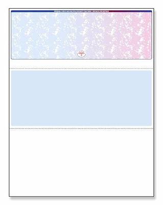 NextDayLabels - Blank Check Stock for Laser/Ink-Jet, 8-1/2 x 11" 24# lb, 500 Sheets Per Pack (Red-Blue Prismatic Top)
