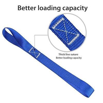 Soft Loop Tie Down Straps (8 Pack) 1800Lbs Load Capacity, 4800Lbs Breaking Strength Heavy Duty Tie Down Loops for Securing ATV UTV Motorcycles Scooters Dirt Bikes Lawn Garden Equipment
