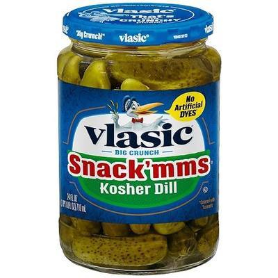 Vlasic Snack'mms Kosher Dill Mini Pickles, Keto Friendly, 24 fl. oz.