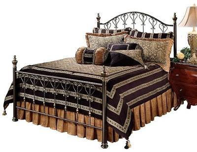 Hillsdale Furniture Huntley Bed Set with with Rails, Queen, Bronze