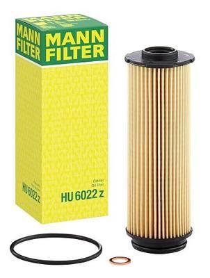 Mann Filter HU 6022 z Cartridge Oil Filter Replacement with Oil Drain Plug Gasket Compatible With BMW 540i, 540i xDrive, 740i, 740i xDrive, 745e xDrive, 840 Series, M Series, X Series, Z4