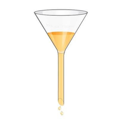 ULAB Scientific Glass Funnel 100mm, Stem Diameter 13mm, 3.3 Borosilicate Glass, Heavy Wall, Pack of 1, UGF1002