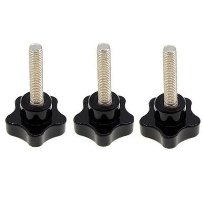 M8 x 40mm Thread Replacement Star Hand Knob Tightening Screw Quick Removal for Umbrella Base (3Pcs)