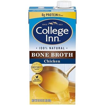 College Inn 100% Natural Chicken Bone Broth, 12 Pack, 32 oz Carton