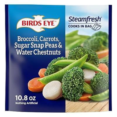 Birds Eye Steamfresh Broccoli, Carrots, Sugar Snap Peas & Water Chestnuts, Frozen Vegetables, 10.8 OZ