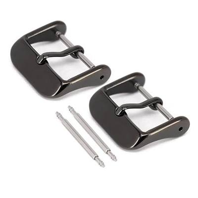 Wellfit 2 Pack Watch Straps Bands Buckle Replacement, Watch Band Clasp, Choice of Color and Size, Vacuum PVD Finish