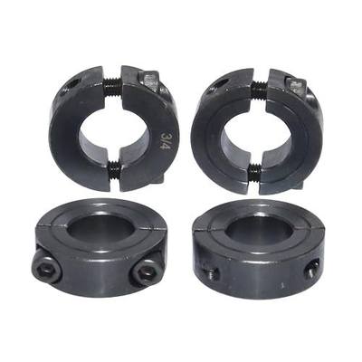 Double Split Shaft Collar 1" Bore Width 1/2 Inch Oxide Set Style Black (4 Pcs)
