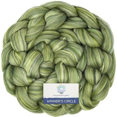 Winner's Circle Superfine Merino Fiber for Spinning & Felting. Super Soft Combed top roving in Stunning Color Blends, Jungle Fever