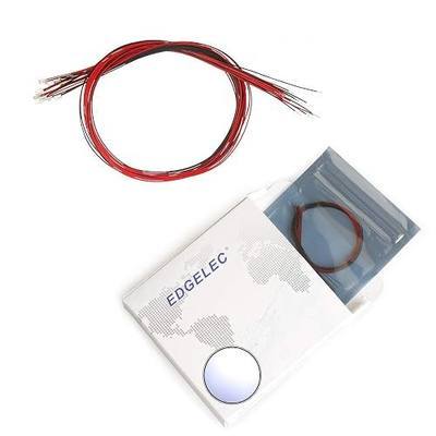 20pcs Prewired 0603 White SMD LED Light Emitting Diode DC 3V Micro Litz Length 7.8in. (20cm) Soldered Mini LED Lights for DIY Manual Model Toy Decoration