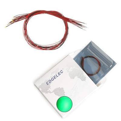20pcs Prewired 0402 Green SMD LED Light Emitting Diode DC 3V Micro Litz Length 7.8in. (20cm) Soldered Mini LED Lights for DIY Manual Model Toy Decoration