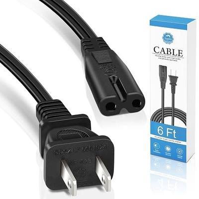 Recliner Power Cord Replacement, Sopito 6ft 2 Prong AC Cord for Lift Chair | Compatible with Lazyboy, Limoss, OKIN, Electric Sofa, 100V-250V 50/60Hz 3A, Durable, Plug-and-Play