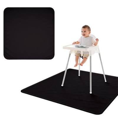 BapronBaby Minimalist Black Splash Mat - Waterproof Catch-All for Under High Chairs, Floors, Tables, Playtime or Arts & Crafts - Machine Washable - 45" x 45”