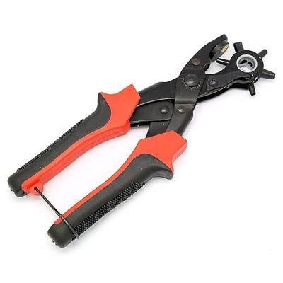 EvZ Leather Belt Hole Punch Plier 6 Size Head revolves for DIY Hand Made