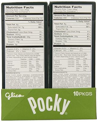 Pocky Matcha Green Tea Cream Covered Biscuit Sticks, 1.41 Ounce (Pack of 10)