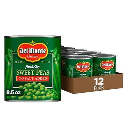 Del Monte Canned Fresh Cut Sweet Peas No Salt Added, 8.5-Ounce (Pack of 12)