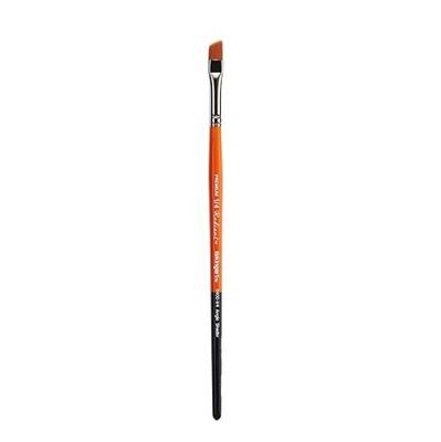 KINGART Premium Radiant 6400-1/4 Angular Shader Series Artist Brush, Synthetic Taklon Hair, Short Handle, for Acrylic, Oil and Watercolor Painting, Size 1/4"
