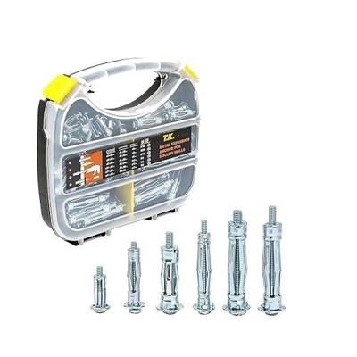 T. K. Excellent Heavy Duty Zinc Plated Steel Molly Bolt Hollow Drive Wall Anchor Screws Set for Drywall,Multiple Sizes Assortment Kit, 68 Pieces