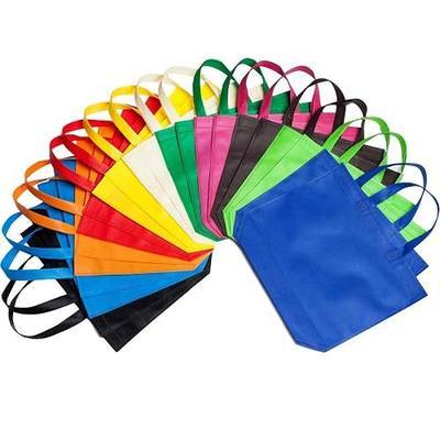 LOUHUA Reusable Gift Bag With Handles 22 Pcs Large Tote Bags Bulk 11 Colors for Shopping Groceries Birthday Party Favor Snacks DIY Painting Halloween Christmas Gift, 15 Inch ×13 Inch
