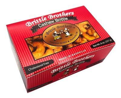 Brittle Brothers Cashew Brittle - 8 oz Gift Box - Gourmet Candy