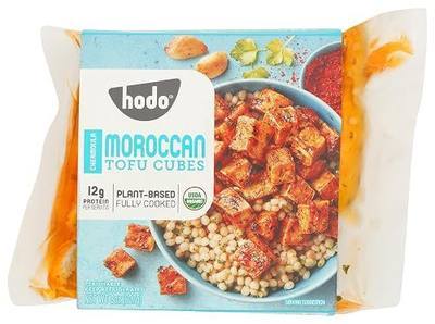 Hodo Moroccan Tofu | 64% DV Protein + 15% DV Fiber per package | Marinated in Chermoula blend | Great in Air Fryer | Stir Fry | Easy to Make | Healthy Vegan High Protein Meal or Snack
