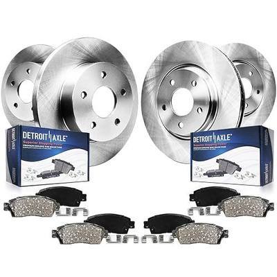 Detroit Axle - Brake Kit for 11-20 Toyota Sienna, 14-19 Highlander, 10-15 | Lexus RX350 RX450h Disc Brake Rotors and Ceramic Brakes Pads Front and Rear Replacement 12.91 in Front/12.17 in Rear Rotor